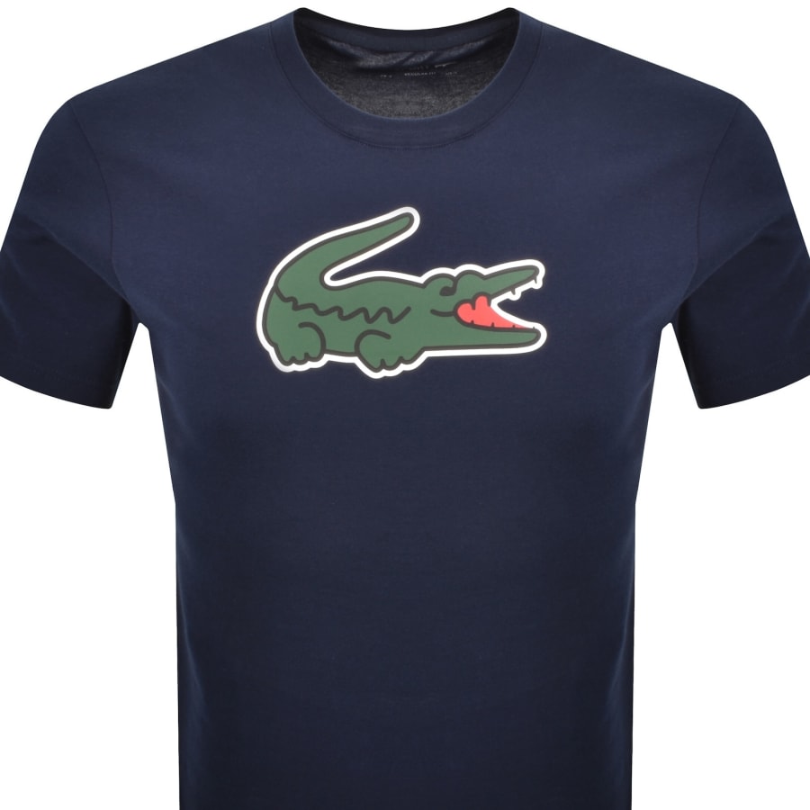 Image number 2 for Lacoste Sport Logo T Shirt Navy