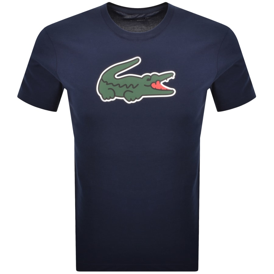 Image number 1 for Lacoste Sport Logo T Shirt Navy