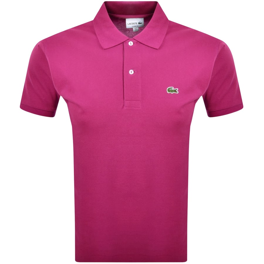 Image number 1 for Lacoste Slim Fit Polo T Shirt Pink