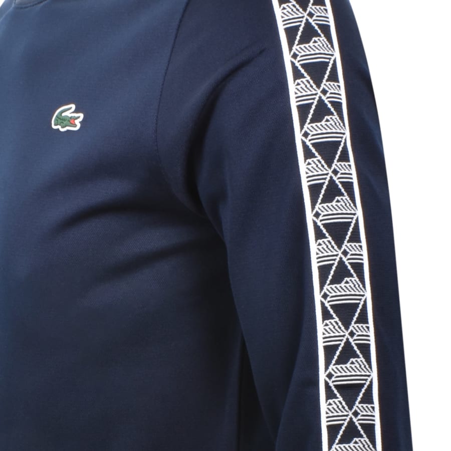 Image number 5 for Lacoste Sport Tape Sweatshirt Navy