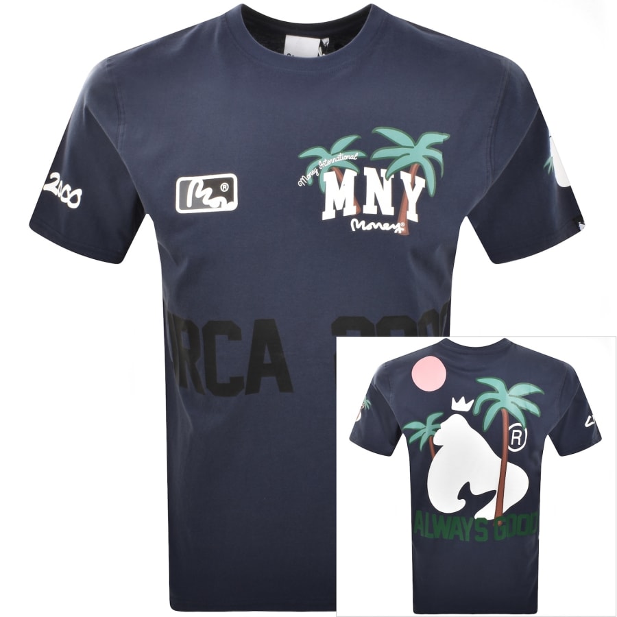 Image number 1 for Money Lux Circa T Shirt Blue Night