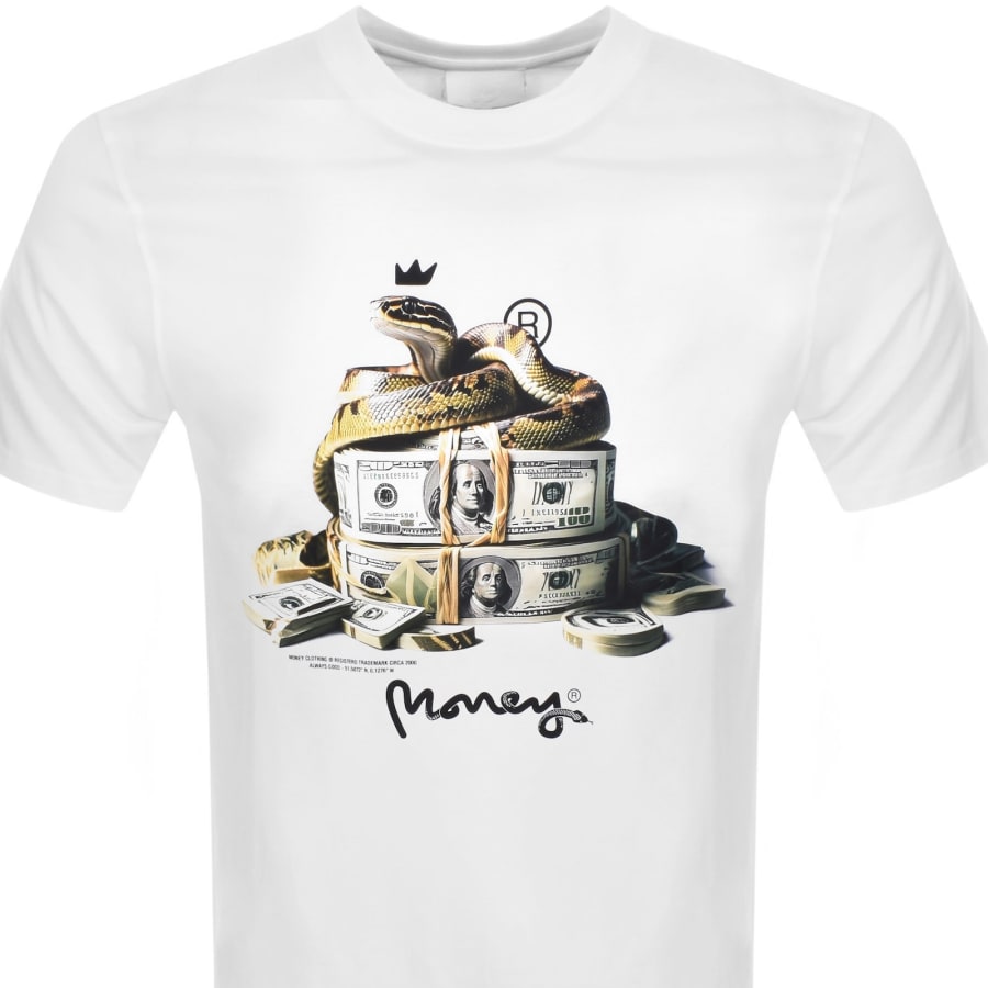 Image number 3 for Money Snake T Shirt White