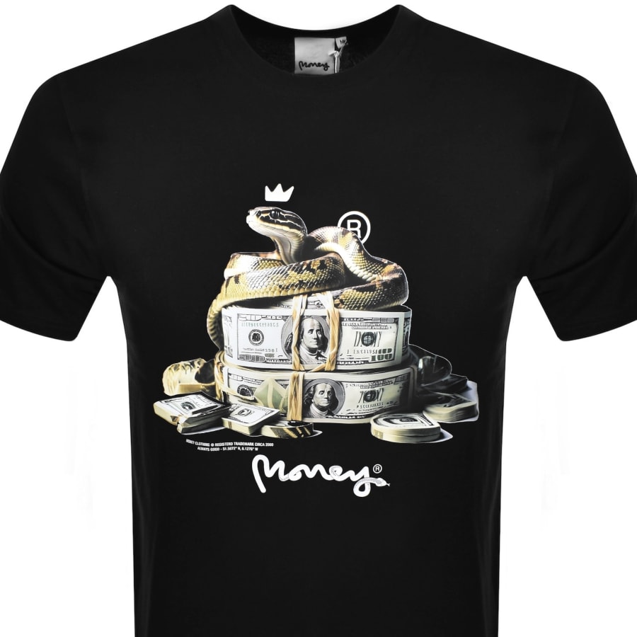 Image number 3 for Money Snake T Shirt Black