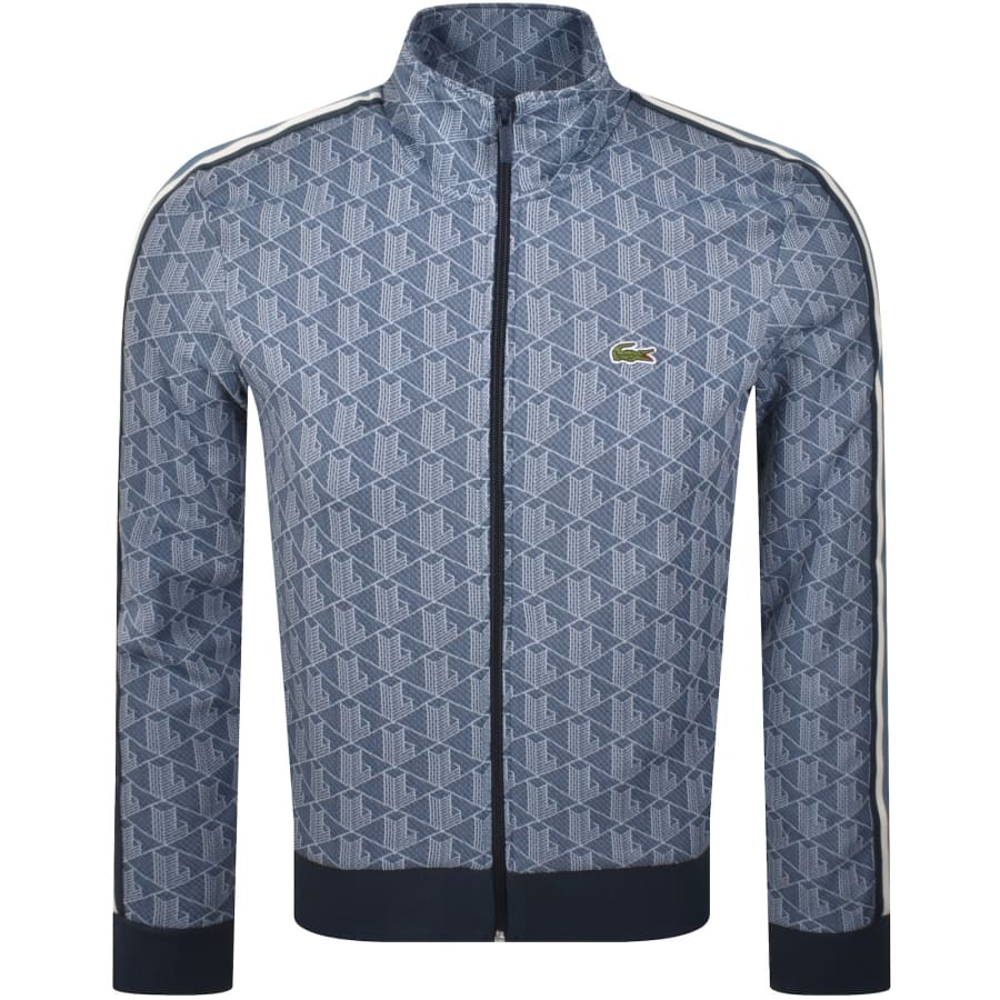 Image number 2 for Lacoste Full Zip Sweatshirt Blue