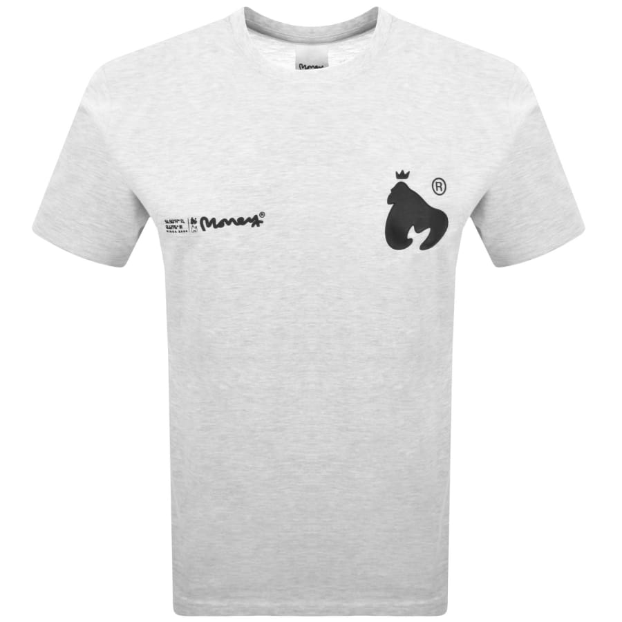 Image number 2 for Money Ape Signature T Shirt Grey Melange