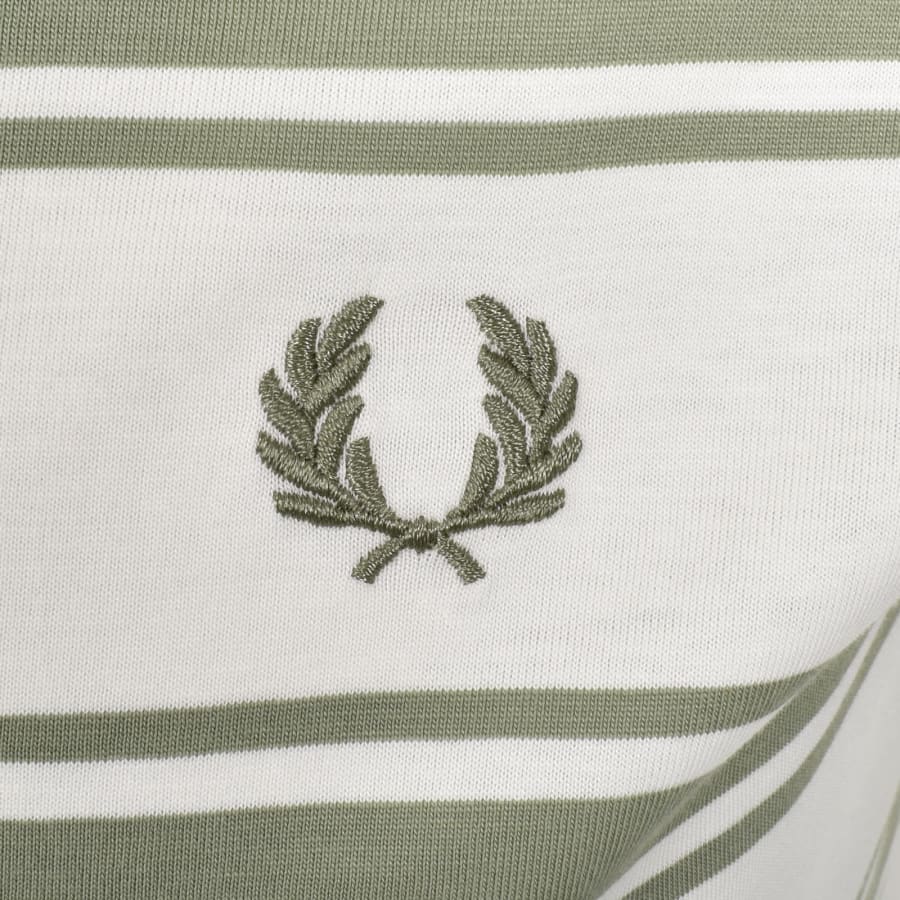 Image number 3 for Fred Perry Sport Fine Stripe T Shirt Cream