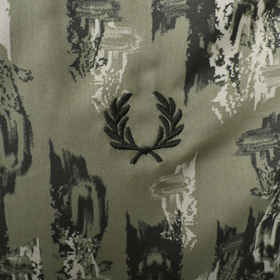 Image number 3 for Fred Perry Revere Collar Shirt Green