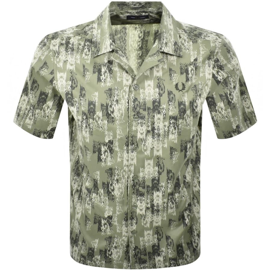 Image number 1 for Fred Perry Revere Collar Shirt Green