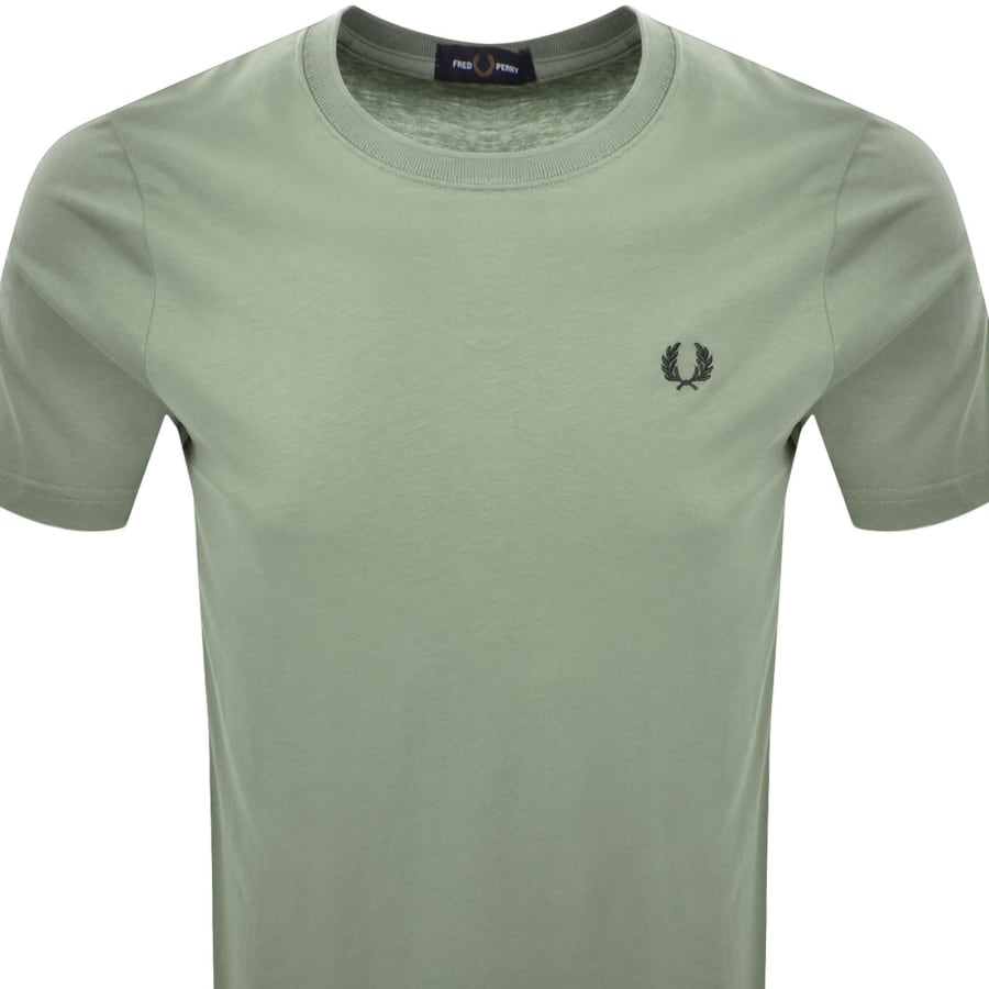 Image number 2 for Fred Perry Crew Neck T Shirt Court Green