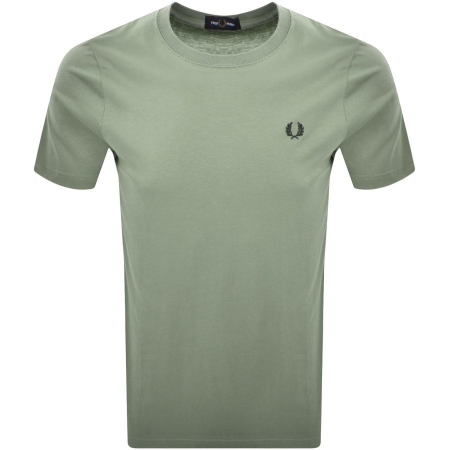 Image number 1 for Fred Perry Crew Neck T Shirt Court Green