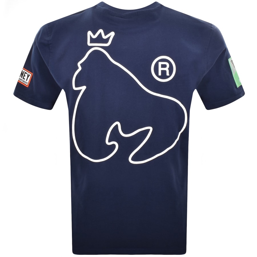 Image number 3 for Money Patch T Shirt And Short Set Navy
