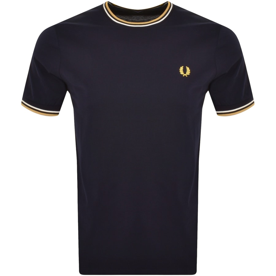 Image number 1 for Fred Perry Twin Tipped T Shirt Navy