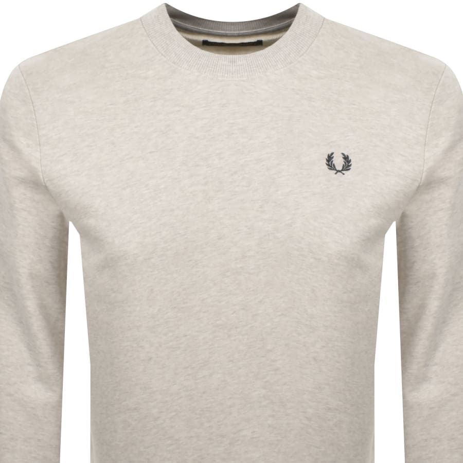 Image number 2 for Fred Perry Crew Neck Sweatshirt Beige