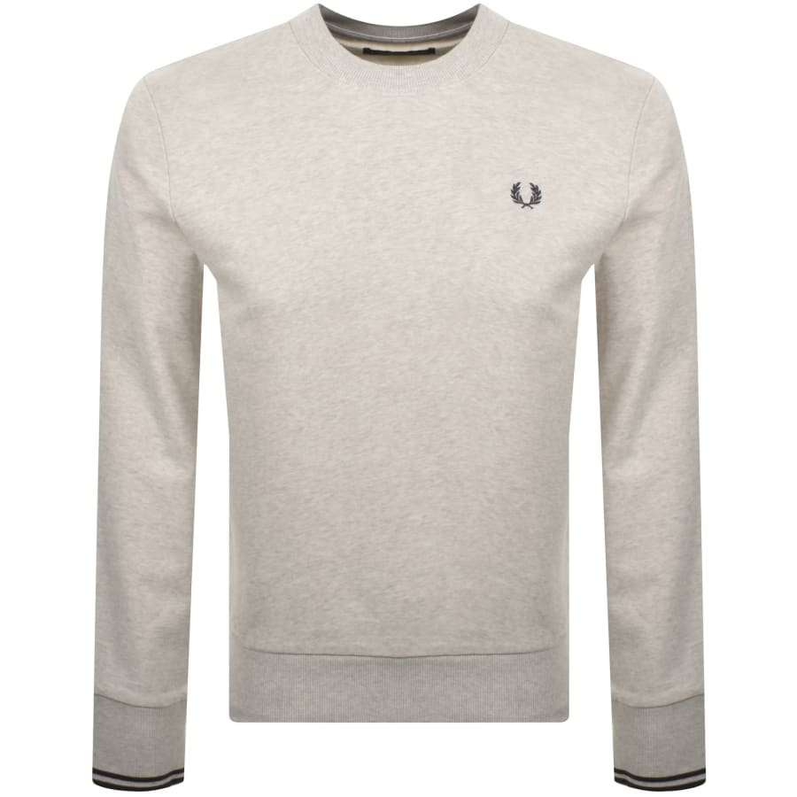 Image number 1 for Fred Perry Crew Neck Sweatshirt Beige