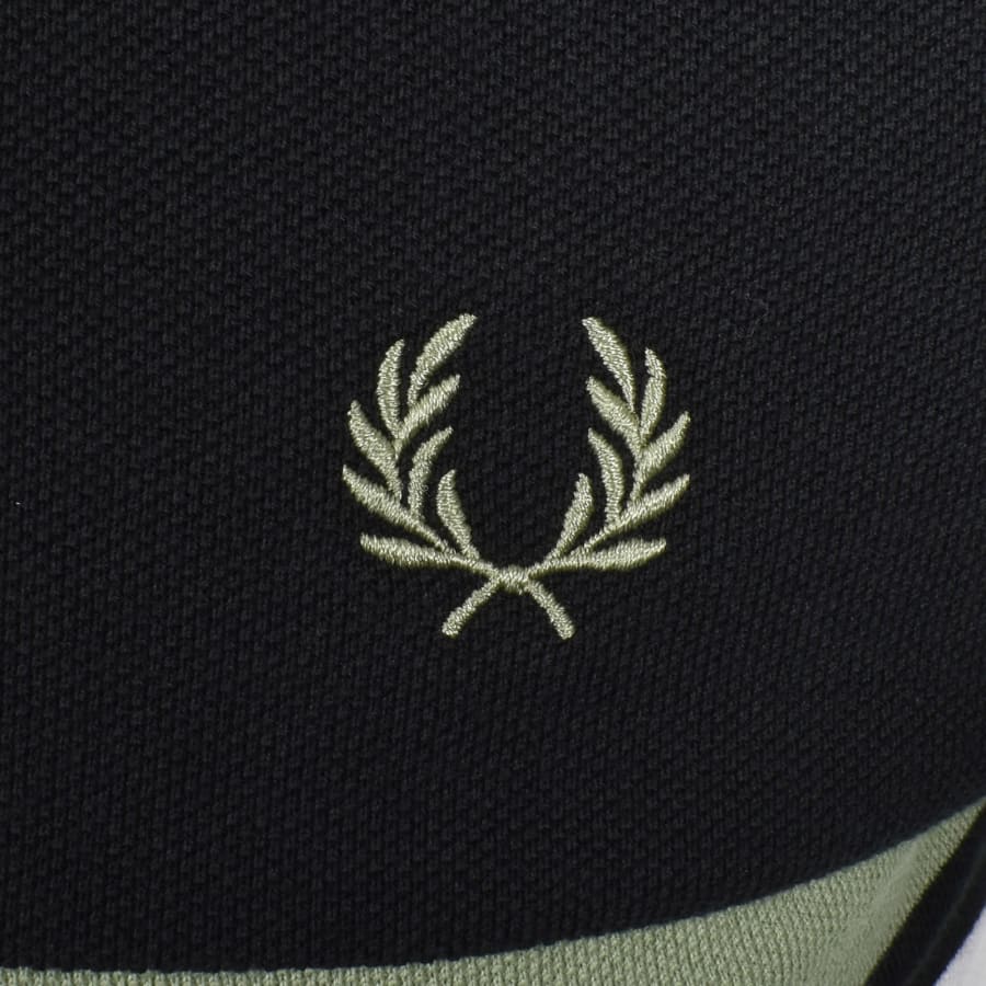 Image number 3 for Fred Perry Panelled Polo T Shirt Green