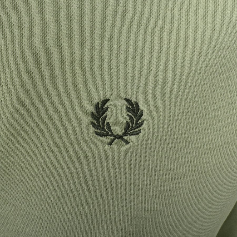 Image number 3 for Fred Perry Half Zip Sweatshirt Green