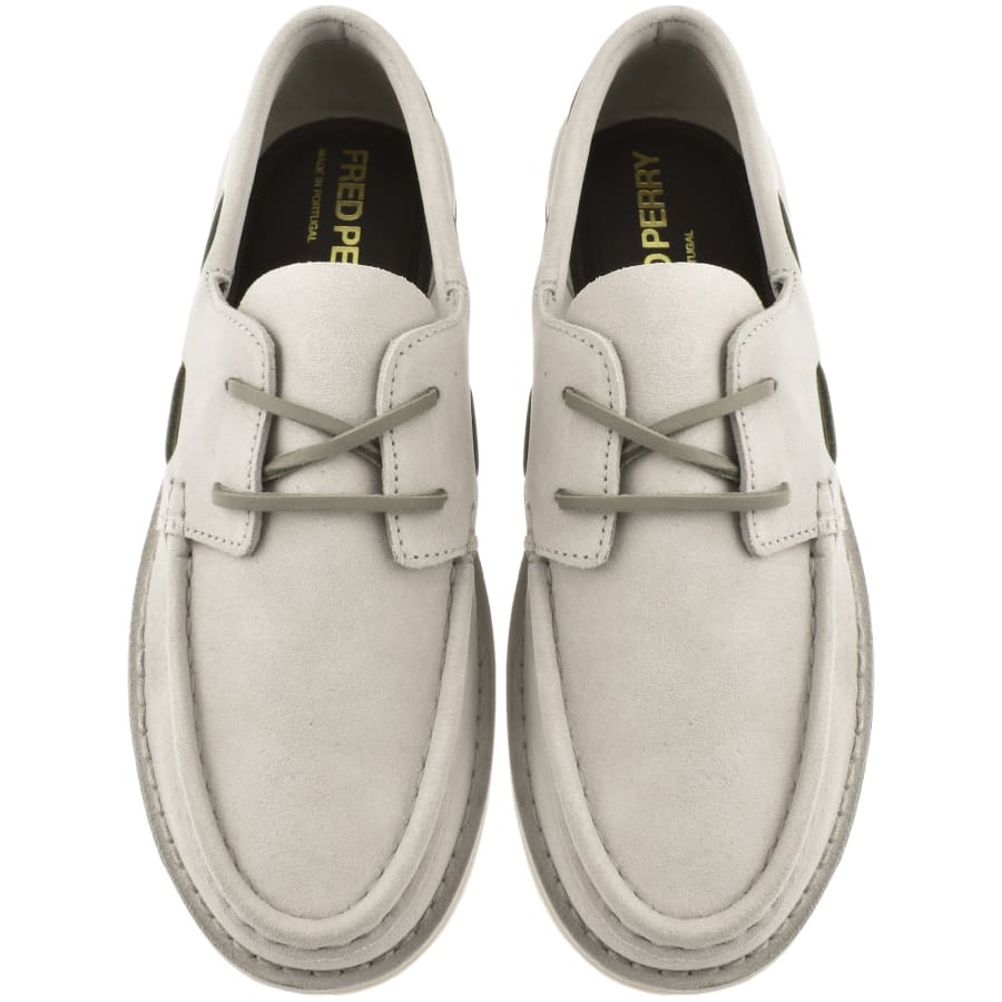 Image number 3 for Fred Perry Meaden Suede Shoe Grey
