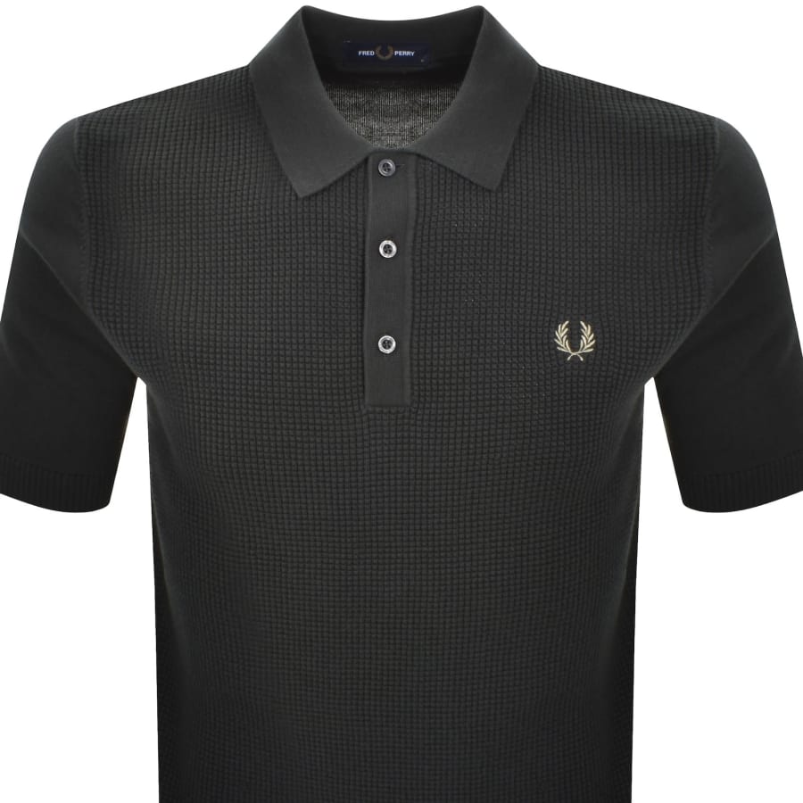 Image number 2 for Fred Perry Knitted Polo T Shirt Green