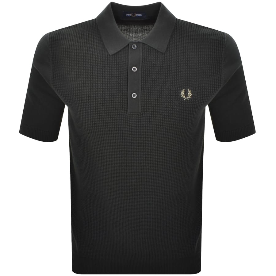 Image number 1 for Fred Perry Knitted Polo T Shirt Green