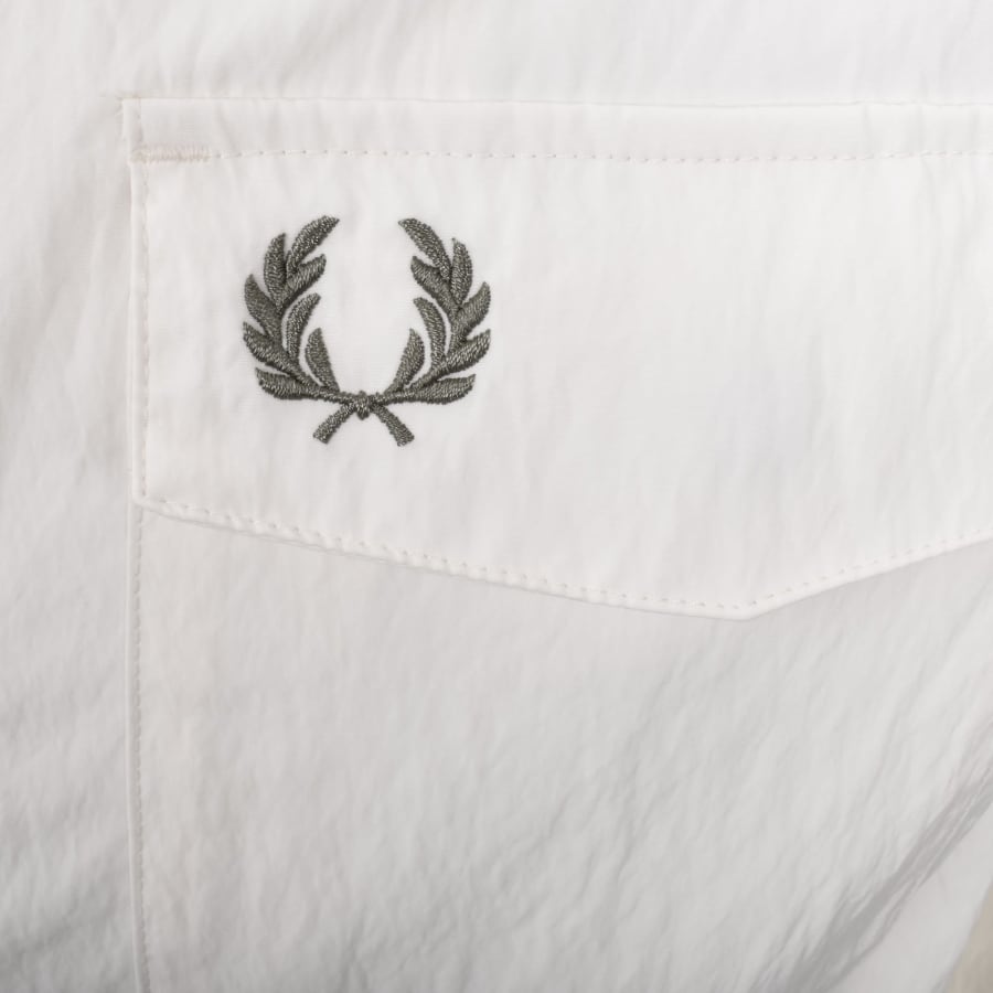 Image number 3 for Fred Perry Zip Overshirt Cream