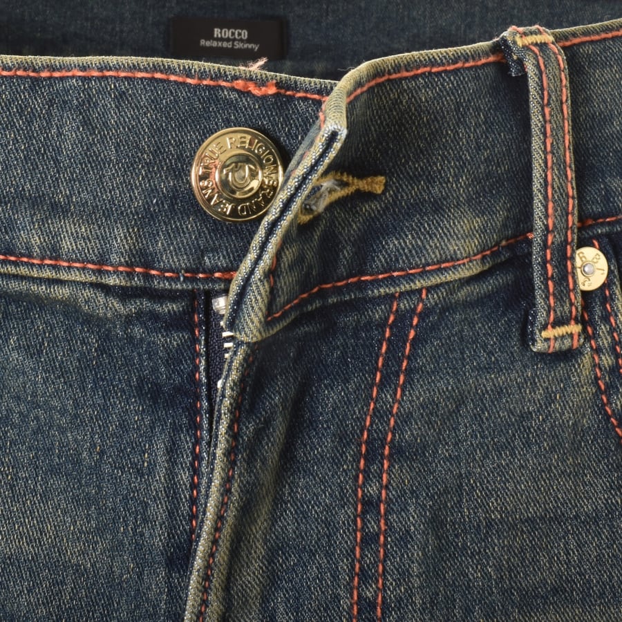 Image number 5 for True Religion Rocco Mid Wash Skinny Jeans Blue
