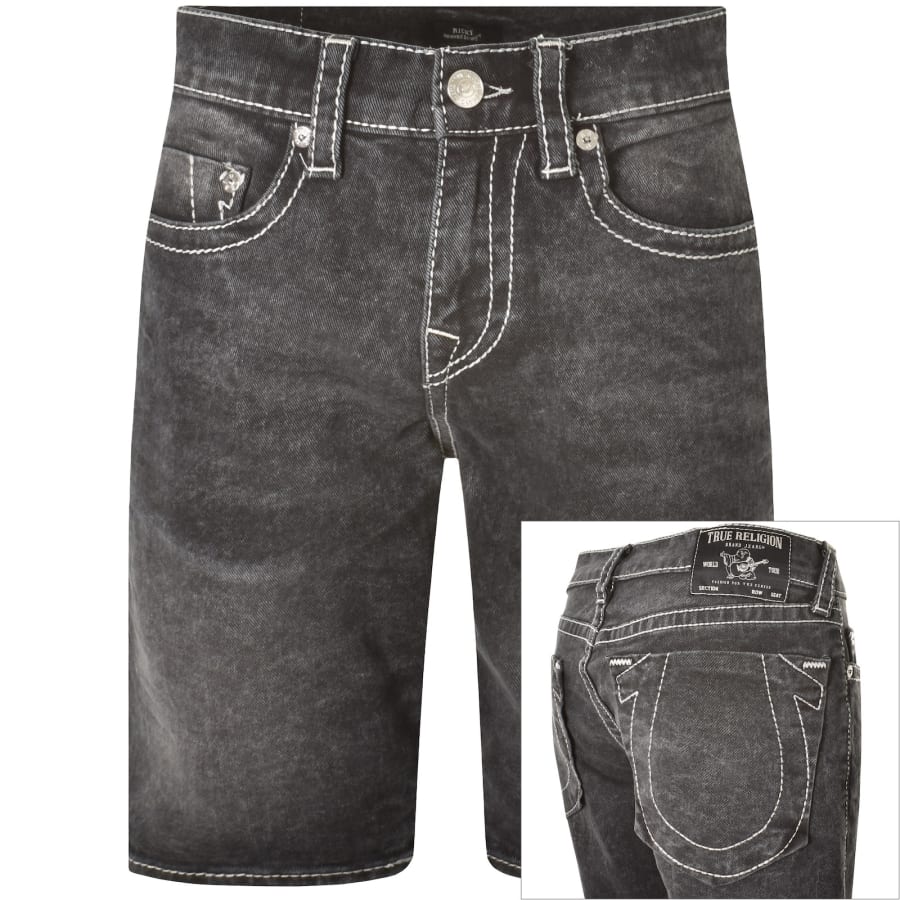 Image number 1 for True Religion Ricky Shorts Washed Black