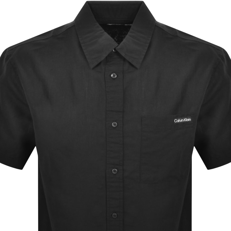Image number 2 for Calvin Klein Jeans Linen Shirt Black