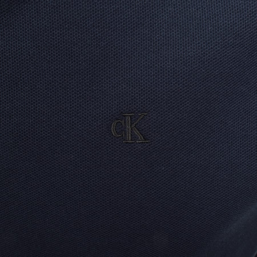 Image number 3 for Calvin Klein Pique Polo T Shirt Navy