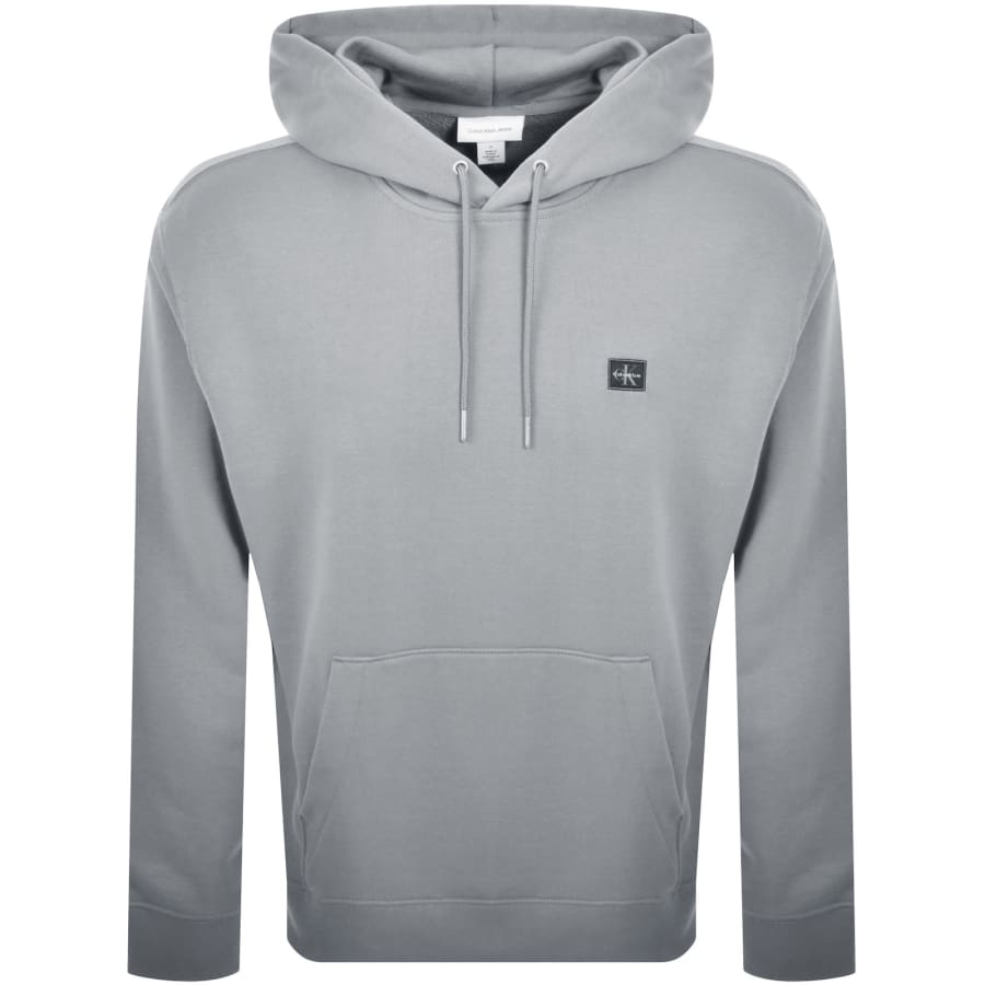 Image number 1 for Calvin Klein Jeans Terry Hoodie Grey