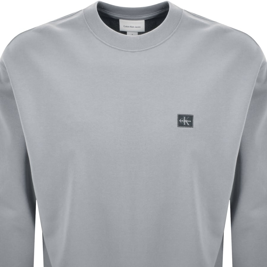 Image number 2 for Calvin Klein Jeans Terry Sweatshirt Grey