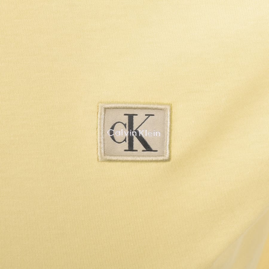 Image number 3 for Calvin Klein Jeans Badge T Shirt Yellow