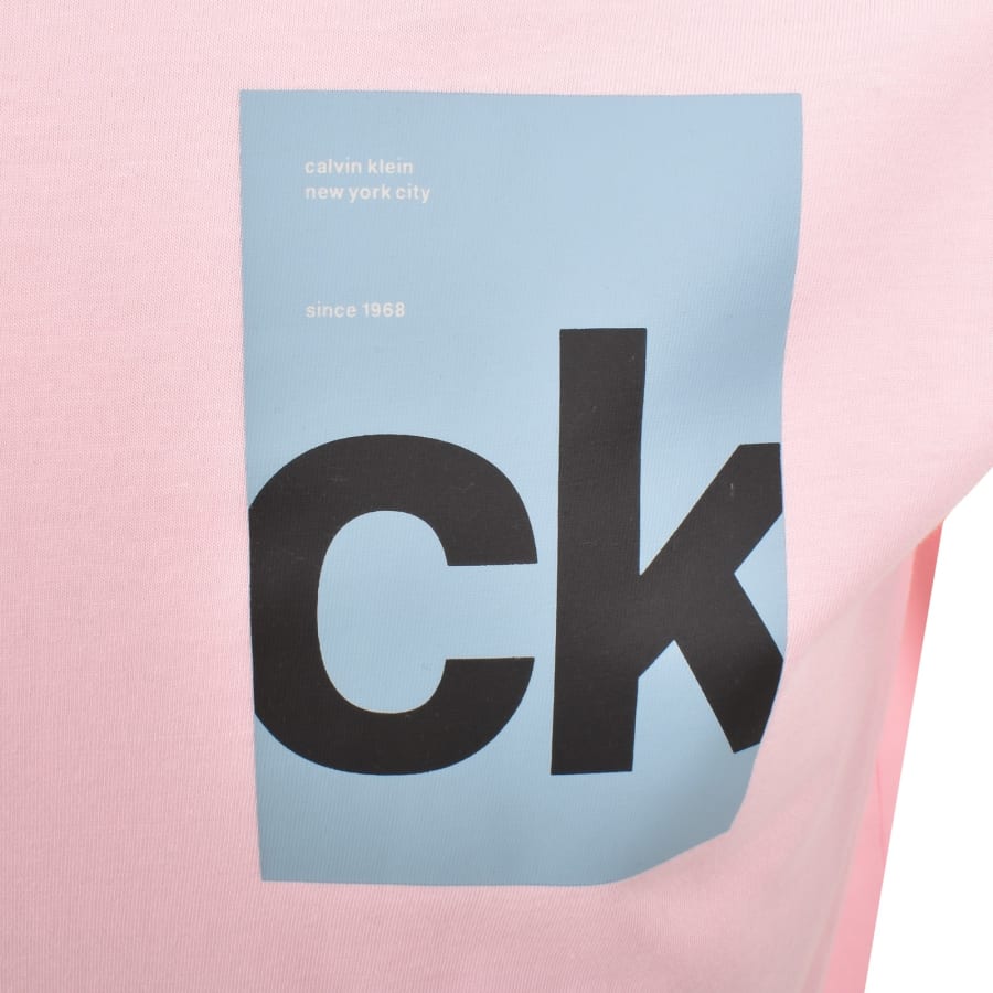 Image number 3 for Calvin Klein Jeans Box Graphic T Shirt Pink