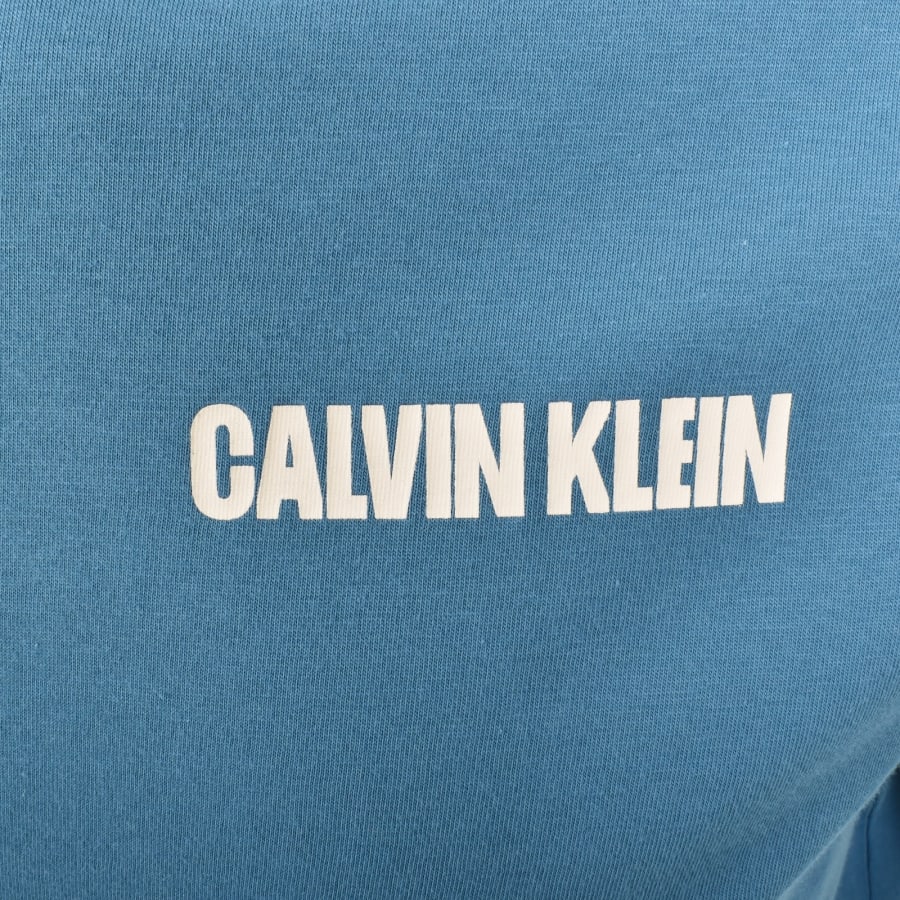 Image number 4 for Calvin Klein Jeans Word Stretch T Shirt Blue