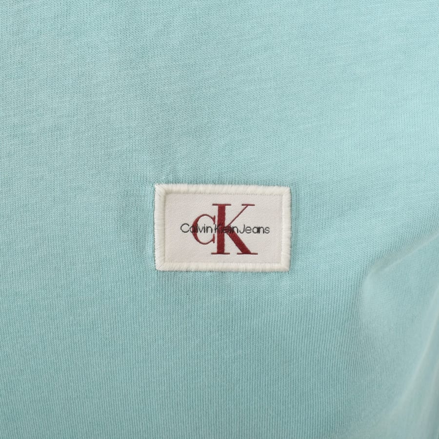 Image number 3 for Calvin Klein Jeans Woven Label T Shirt Blue