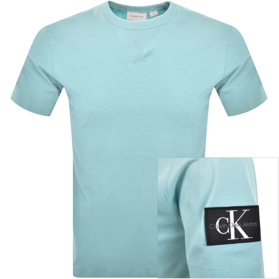 Image number 1 for Calvin Klein Jeans Badge T Shirt Blue