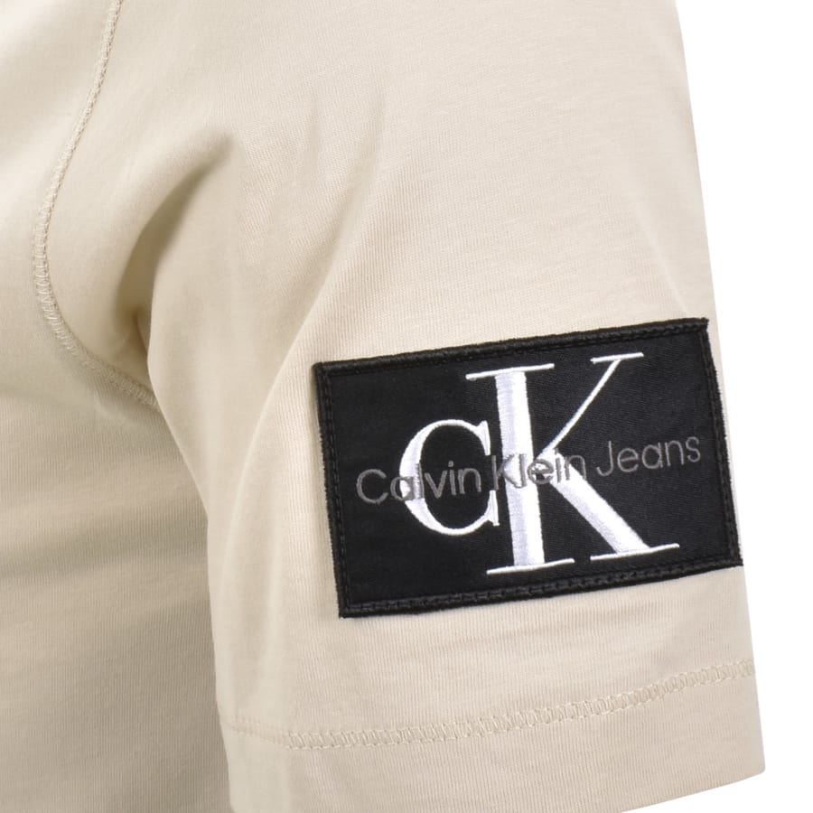 Image number 4 for Calvin Klein Jeans Badge T Shirt Beige