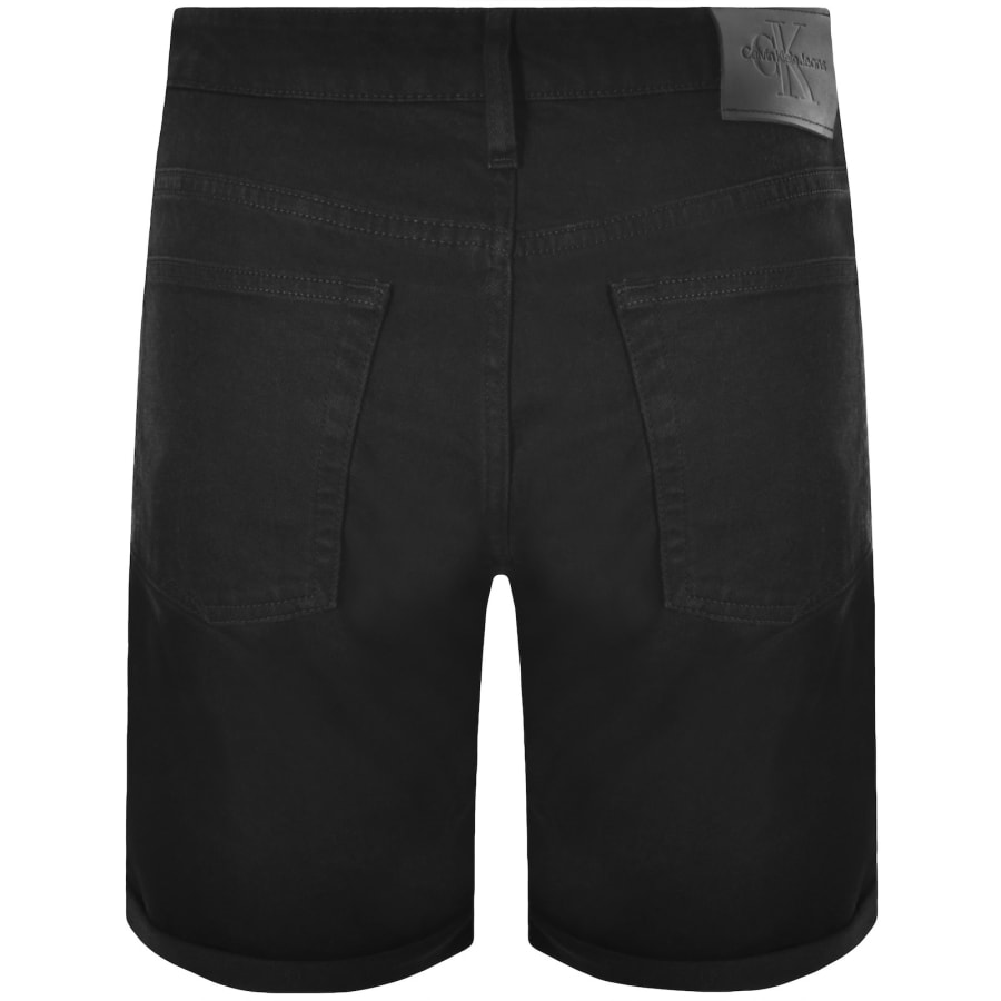 Image number 3 for Calvin Klein Jeans Slim Fit Denim Shorts Black