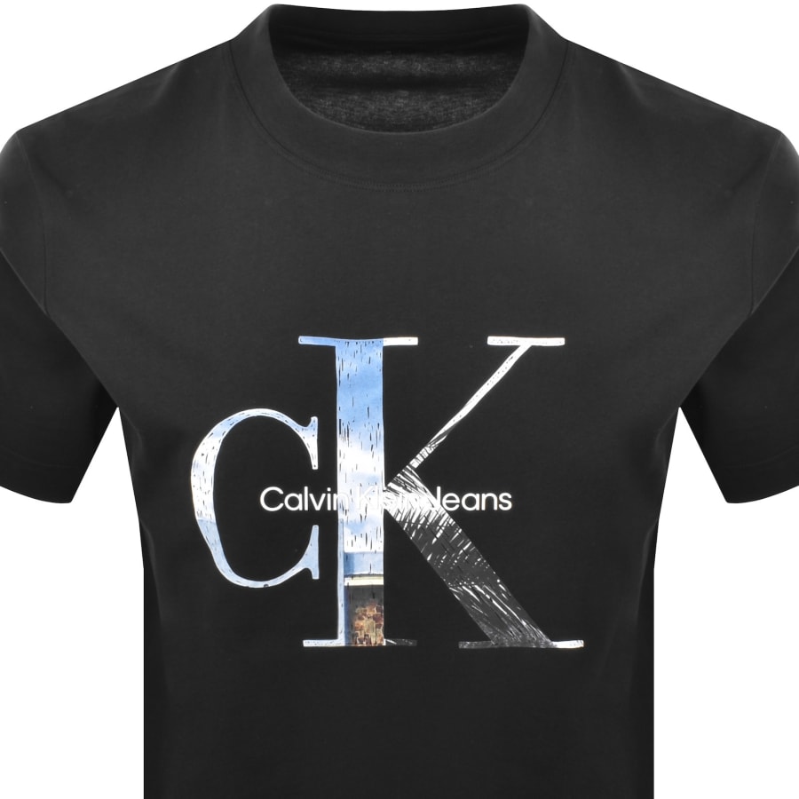 Image number 2 for Calvin Klein Jeans Photo Monogram T Shirt Black
