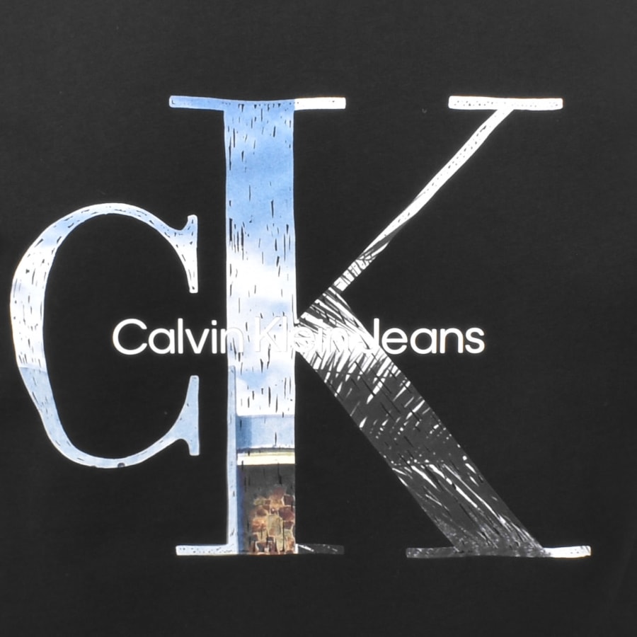 Image number 3 for Calvin Klein Jeans Photo Monogram T Shirt Black