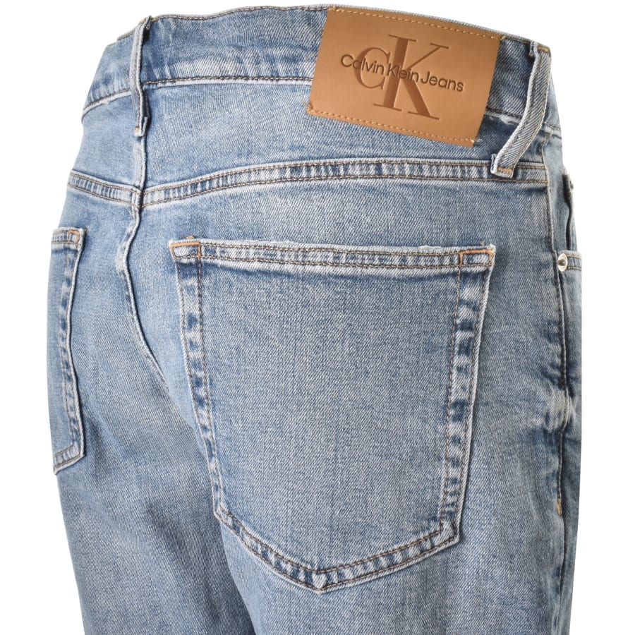 Image number 4 for Calvin Klein Jeans Slim Fit Denim Shorts Blue