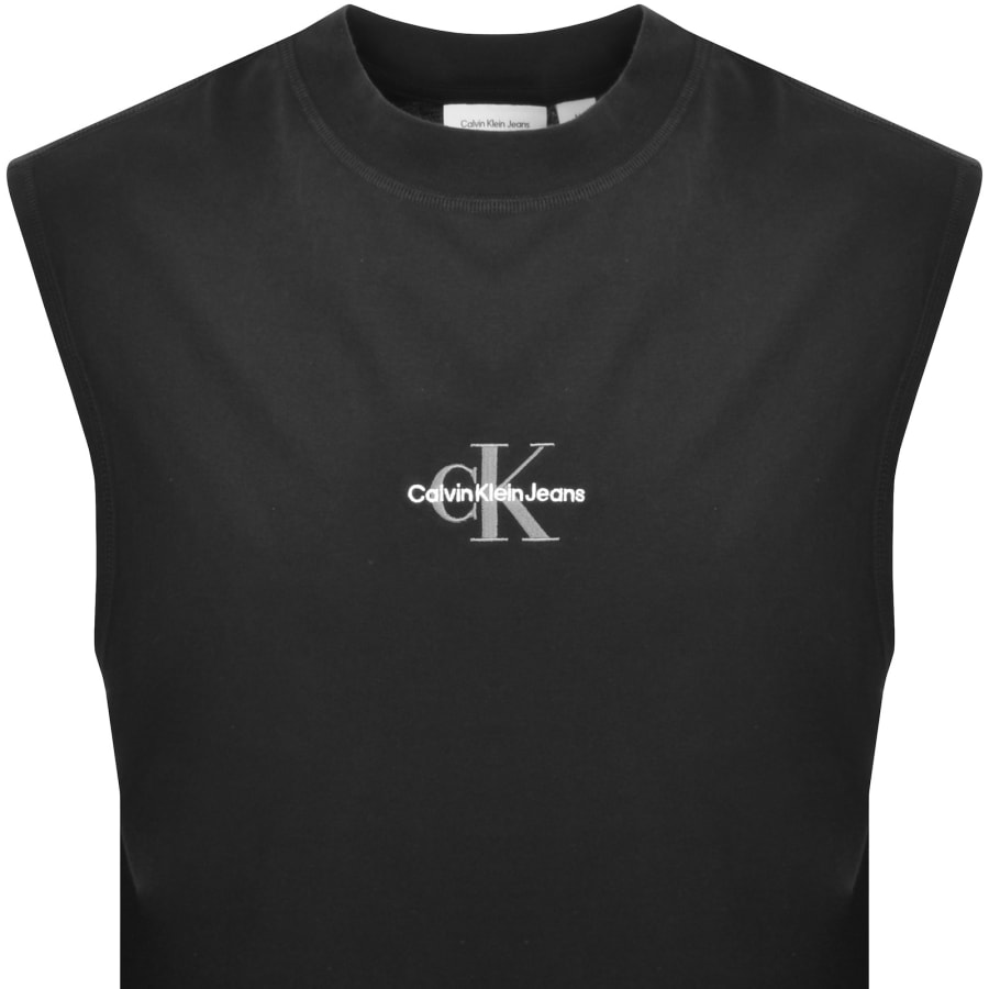 Image number 2 for Calvin Klein Jeans Relaxed Fit Logo Vest Black