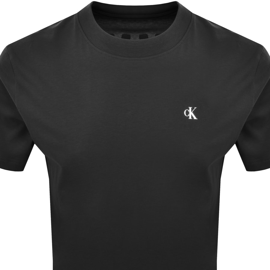 Image number 3 for Calvin Klein Jeans Painted Logo T Shirt Black