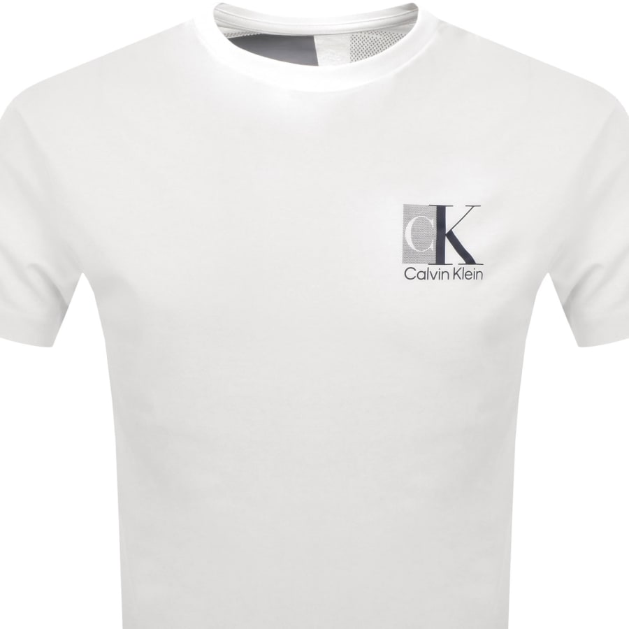Image number 3 for Calvin Klein Abstract Logo T Shirt White