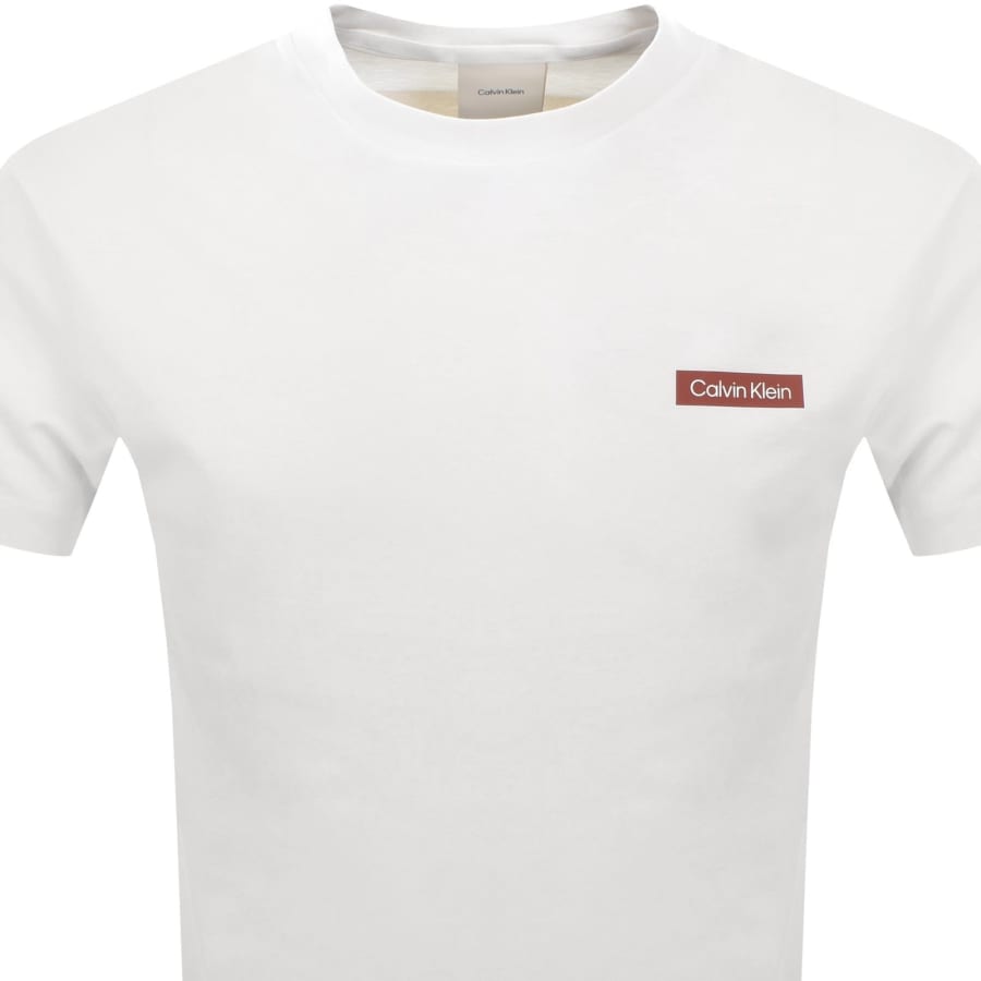 Image number 3 for Calvin Klein Overlay Print T Shirt White