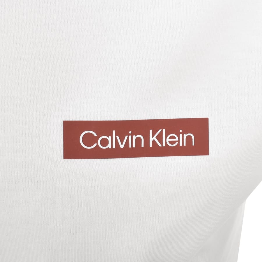 Image number 4 for Calvin Klein Overlay Print T Shirt White