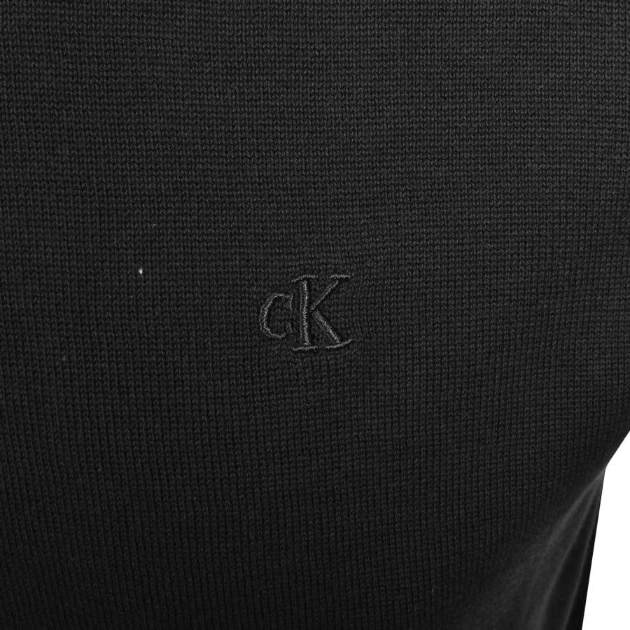 Image number 3 for Calvin Klein Short Sleeve Knit Jumper Black