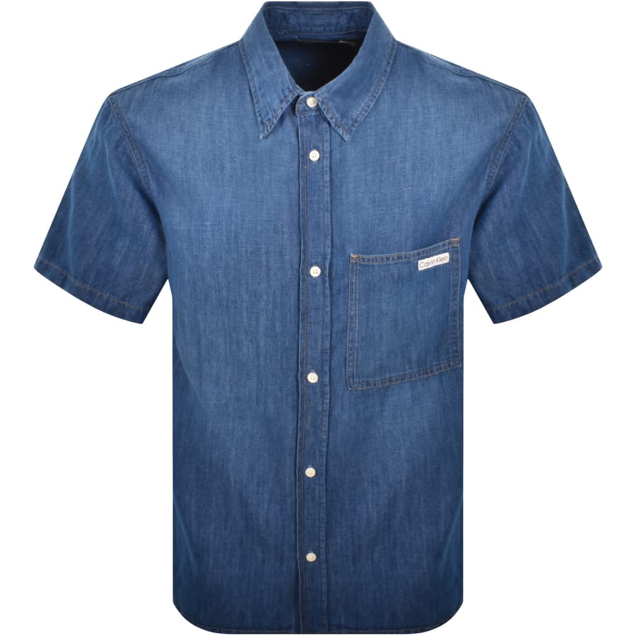 Image number 1 for Calvin Klein Jeans Denim Shirt Blue