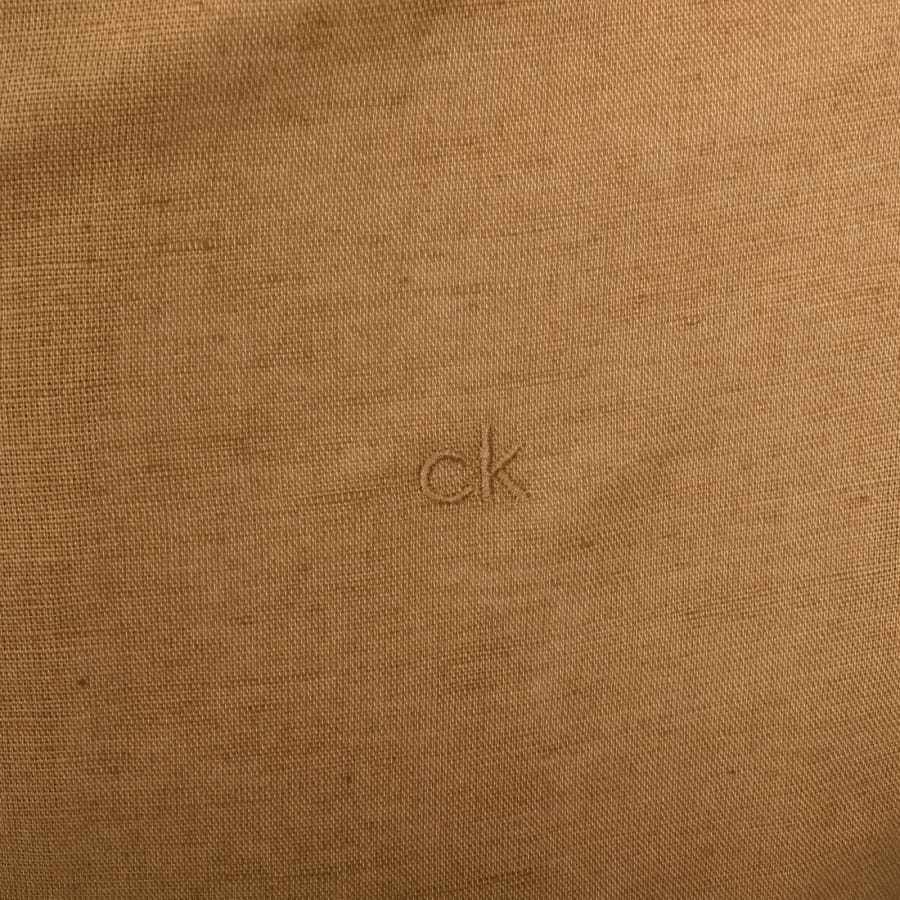 Image number 3 for Calvin Klein Linen Shirt Brown