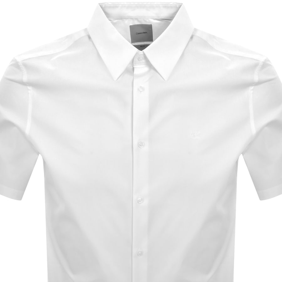 Image number 2 for Calvin Klein Slim Fit Solid Shirt White