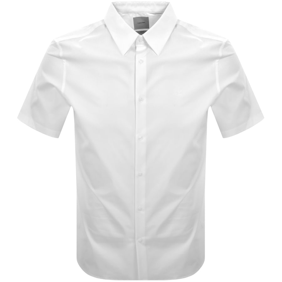 Image number 1 for Calvin Klein Slim Fit Solid Shirt White